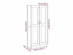 Aparador madera ingeniería madera envejecida 82,5x30,5x185 cm^vidaxl Best