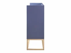 Aparador|Aparador Moderno 120 x 30 x 80 cm - Aparador Estilo Minimalista con 4 Puertas para Comedor, Salón, Cocina - Marino