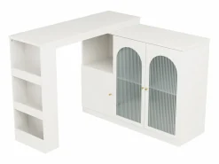 Aparador, Mueble bar giratorio de MDF - gran espacio de almacenamiento - estilo contemporáneo -^ModernLuxe Online