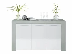 Aparador Urban 3 puertas blanco/cemento 80x144x42 cm^Loungitude Hot