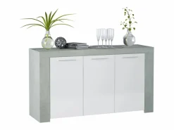 Aparador Urban 3 puertas blanco/cemento 80x144x42 cm^Loungitude Hot