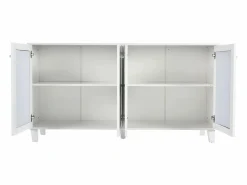 Aparador 160x40x84cm con 4 puertas con espejo, cuerpo lacado en^Hauss Spole Discount
