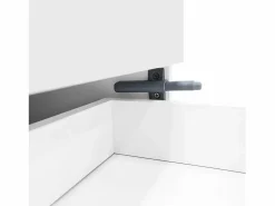 Hauss Spole Aparador De Cocina|Aparador 150x40x80cm con 3 puertas y 4 cajones, cuerpo en lacado brillo y negro.