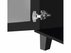 Aparador 160x40x84cm con 4 puertas con espejo, cuerpo lacado en^Hauss Spole