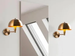 OZAIA Aplique de pared con forma de seta en metal efecto latón - A. 29 x D. 20 cm - ELDO Dorado Hot