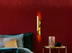 OZAIA Aplique de pared de metal - Alt. 40 x P 11 cm - LYNOR Dorado Hot