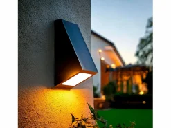 Ledkia Aplique de Pared Exterior Metal y Cristal Ruzafa Negro Discount
