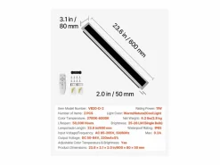 Iluminación Exterior|Aplique de Pared SucceBuy Exterior, 11 W, Iluminación Exterior de Pared, Lote de 2, Apliques de Pared Modernos LED 60 cm, Ajustable 2700 K-6000 K, Estanco IP65
