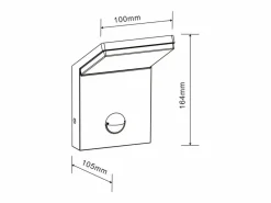 Aplique LED de pared IP54 9W con sensor 2200K/2700K/3000K con sensor crepuscular y de presencia Negro Sale