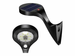 Aplique LED solar de pared 1000 lm Twilight + PIR Negro Clearance