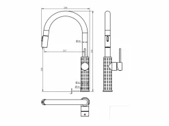 Architek mezclador de fregadero con rociador extraíble^Essebagno Discount