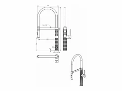 Architek Mezclador de fregadero con rociador móvil en cobre cepillado^Essebagno Clearance