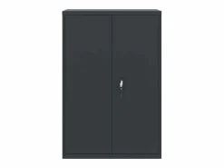 Archivador antracita 90x40x140 cm acero Marru00f3n Best