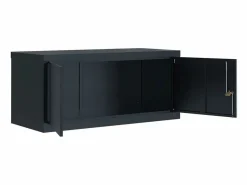 Archivador antracita 90x40x40 cm acero Marru00f3n
