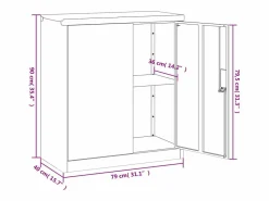 Archivador 79x40x90 cm acero^