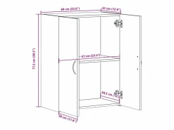 Archivador 60x32x77,5 cm madera de ingeniería Blanco Sale