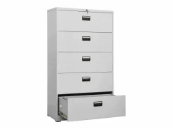 Archivador Claro 90x46x164 cm Acero Gris Clearance