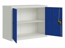 Archivador claro y azul 90x40x70 cm acero Gris Discount