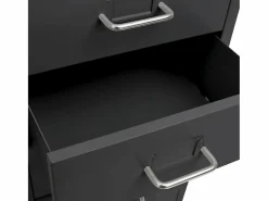Archivador Móvil Antracita 28x41x109 cm Metal Marru00f3n Clearance