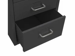 Archivador Móvil Antracita 28x41x69 cm Metal Marru00f3n Clearance