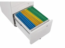 Archivador móvil con 3 cajones, de metal, con cerradura, con ruedas, (46x40x58 cm) Blanco Clearance