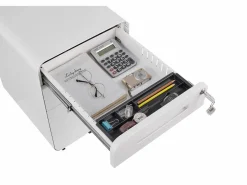 Archivador móvil con 3 cajones, de metal, con cerradura, con ruedas, (46x40x58 cm) Blanco Clearance