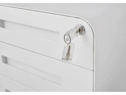 Archivador móvil con 3 cajones, de metal, con cerradura, con ruedas, (46x40x58 cm) Blanco Clearance