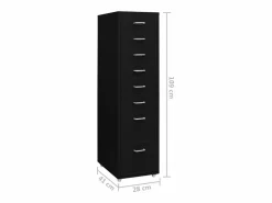 Archivador Móvil 28x41x109 cm Metal^ Best