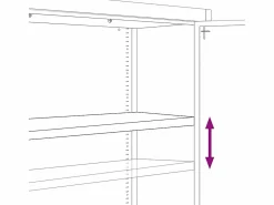 Archivador 90x40x200 cm acero^