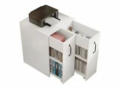 Archivador 52x50x75 cm - con ruedas - 2 cajones - correderas individuales -^ModernLuxe Online