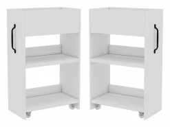 Archivador 52x50x75 cm - con ruedas - 2 cajones - correderas individuales -^ModernLuxe Online