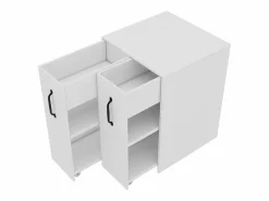 Archivador 52x50x75 cm - con ruedas - 2 cajones - correderas individuales -^ModernLuxe Online