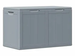 Arcón de jardín 180 L PP aspecto madera^ Outlet