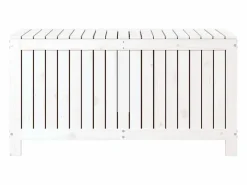 Arcón de jardín 121x55x64 cm Madera de pino Blanco New