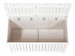 Arcón de jardín 121x55x64 cm Madera de pino Blanco New