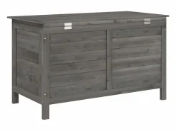 vidaxl Arcón de jardín madera maciza abeto 99x49,5x58,5 cm Gris antracita