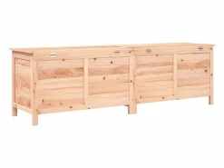vidaxl Baúl De Jardín|Arcón de jardín madera maciza abeto 198,5x50x56,5 cm