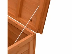 Arcón de jardín madera maciza abeto marrón 198,5x50x56,5 cm^vidaxl