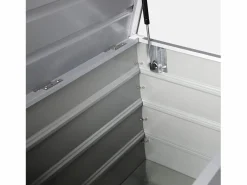 Sweeek Baúl De Jardín|Arcón de jardín metálico de 285l gris aluminio