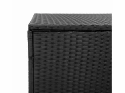 Arcón de jardín 220x50x58 cm resina tejida Negro Sale