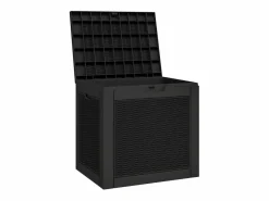 Arcón de jardín 55,5x43x53 cm polipropileno Negro Best
