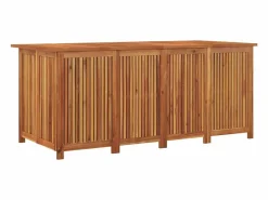 Arcón de jardín 200x80x75 cm madera maciza de acacia^ New