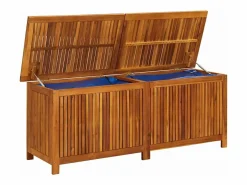 Arcón de jardín 150x50x58 cm Madera maciza de acacia Marru00f3n