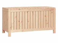 Arcón de jardín 115x49x60 cm Madera maciza de pino Marru00f3n Sale