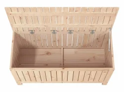 Arcón de jardín 115x49x60 cm Madera maciza de pino Marru00f3n Sale