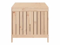 Arcón de jardín 147x68x64 cm Madera maciza de pino Marru00f3n Hot