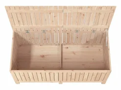 Arcón de jardín 147x68x64 cm Madera maciza de pino Marru00f3n Hot