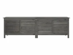 vidaxl Arcón jardín madera maciza abeto 198,5x50x56,5cm Gris antracita New