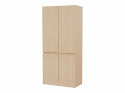Armario 70 × 40 × 170 cm - modelo de doble puerta con amplios compartimentos de almacenamiento - madera Beige Outlet