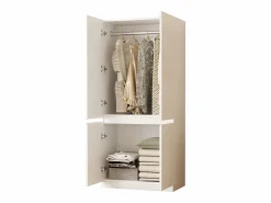 Muebles Niño|Armario 70 × 40 × 170 cm - modelo de doble puerta con amplios compartimentos de almacenamiento -